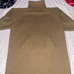 the cutest ZaraKnit brown turtle neck sweater with pockets😍😍😍😍